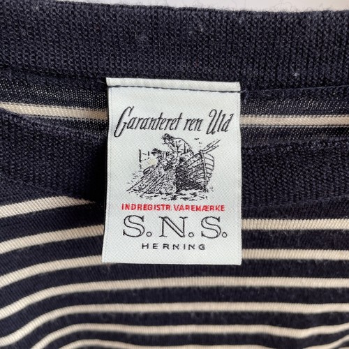 S.N.S. Herning Naval Breton Striped Wool Sweater Size S - Picture 10 of 11