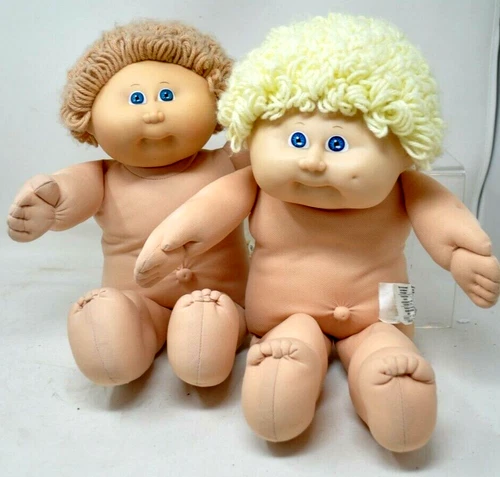 Cabbage Patch Kids Dolls Blonde Hair Blue Eyes 1978 1982 No Clothes 14” CPK