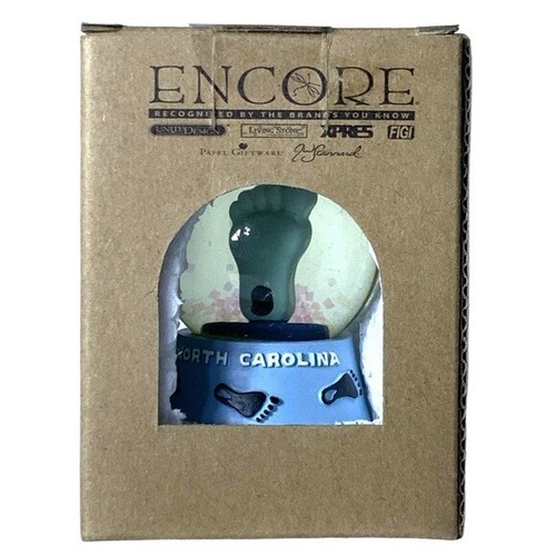 Snow Globe North Carolina Tar Heel 3D Water Globe Souvenir Ornament 2 ½” Blue - Picture 12 of 15