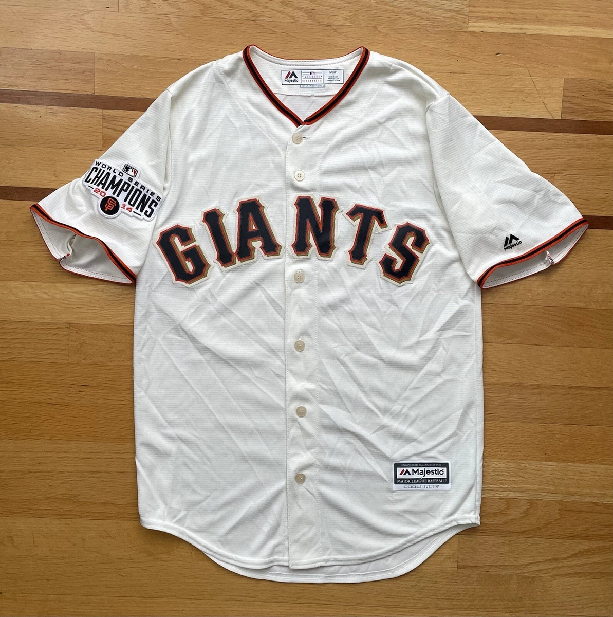 NEW SAN FRANCISCO GIANTS MAJESTIC BLANK WHITE BASEBALL JERSEY SZ 2XL COOL  BASE