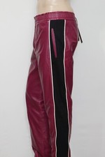  1285 NEW Roberto Cavalli Leather Pants in Amaranth Size W32xL30 Made in ITALY