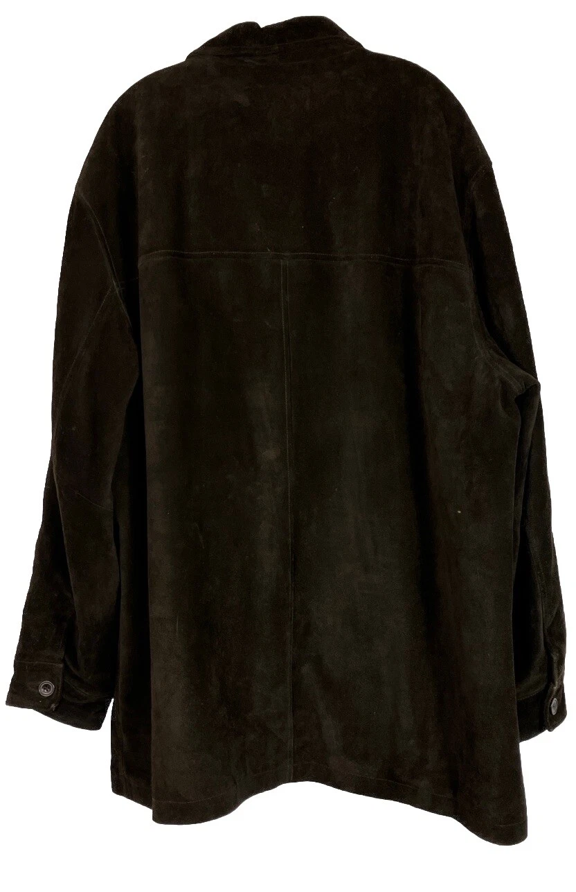 gap chocolate suede quilted lining pockets big tall y2k jacket