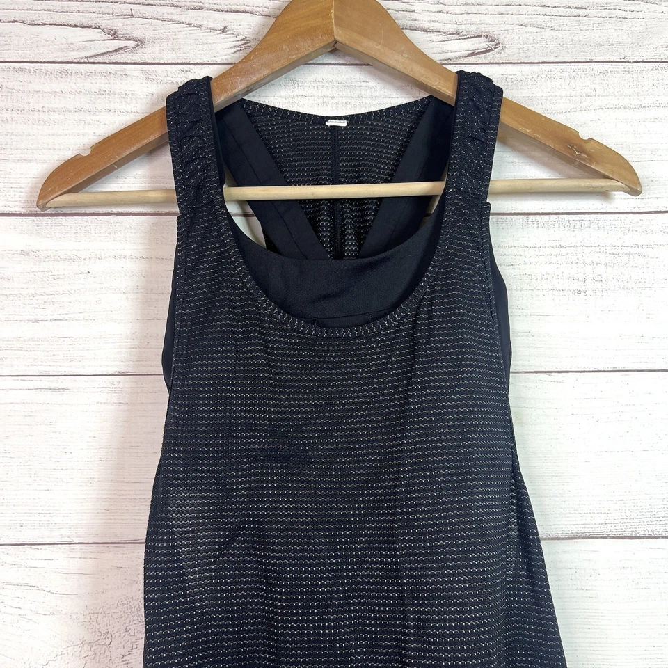 Camiseta sin mangas sujetador deportivo Lululemon Stash It negro dorado para mujer talla 6 Foto 4 de 4