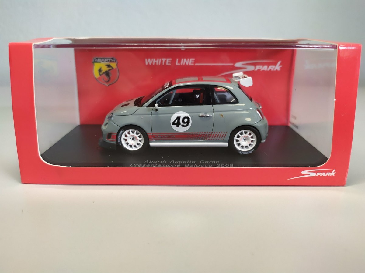 RARE SPARK 1:43 FIAT ABARTH ASSETO CORSA 2008 GREY - S01315 | eBay