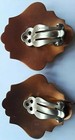 Vintage Whiting & Davis Co. Copper Fleur De Lis Clip-on Earrings — photo 8