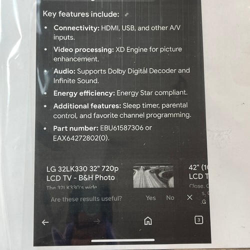LG Mainboard EBU61587306 HDMI USB AV Eingänge 32LK330 42LK450 - Bild 5 von 6