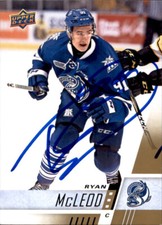 Ryan Mcleod Signed Auto 2017-18 Upper Deck CHL card Mississauga Steelheads