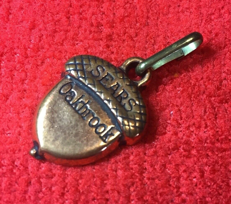 Vintage Sears Oakbrook Copper Metal Replacement Zipper Follower Charm - Image 2 of 4