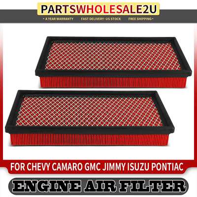 2x High Performance Engine Air Filter for Chevy Camaro GMC Sonoma Olds Pontiac