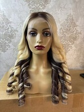 100 Human Hair Body Wave Wigs Highlights 4x4 Lace Frontal Wig