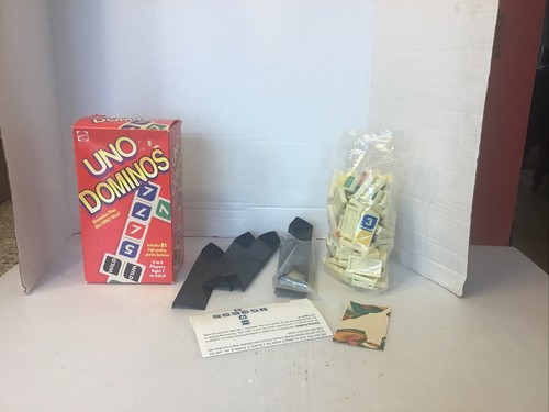 Vintage 1994 Uno Dominos Mattel ages 7-up 2-6 players Complete With Booklet