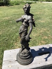 Frisson De Mai Sculpture Aug. Moreau Signed Art Noveau Woman Stunning Rare 
