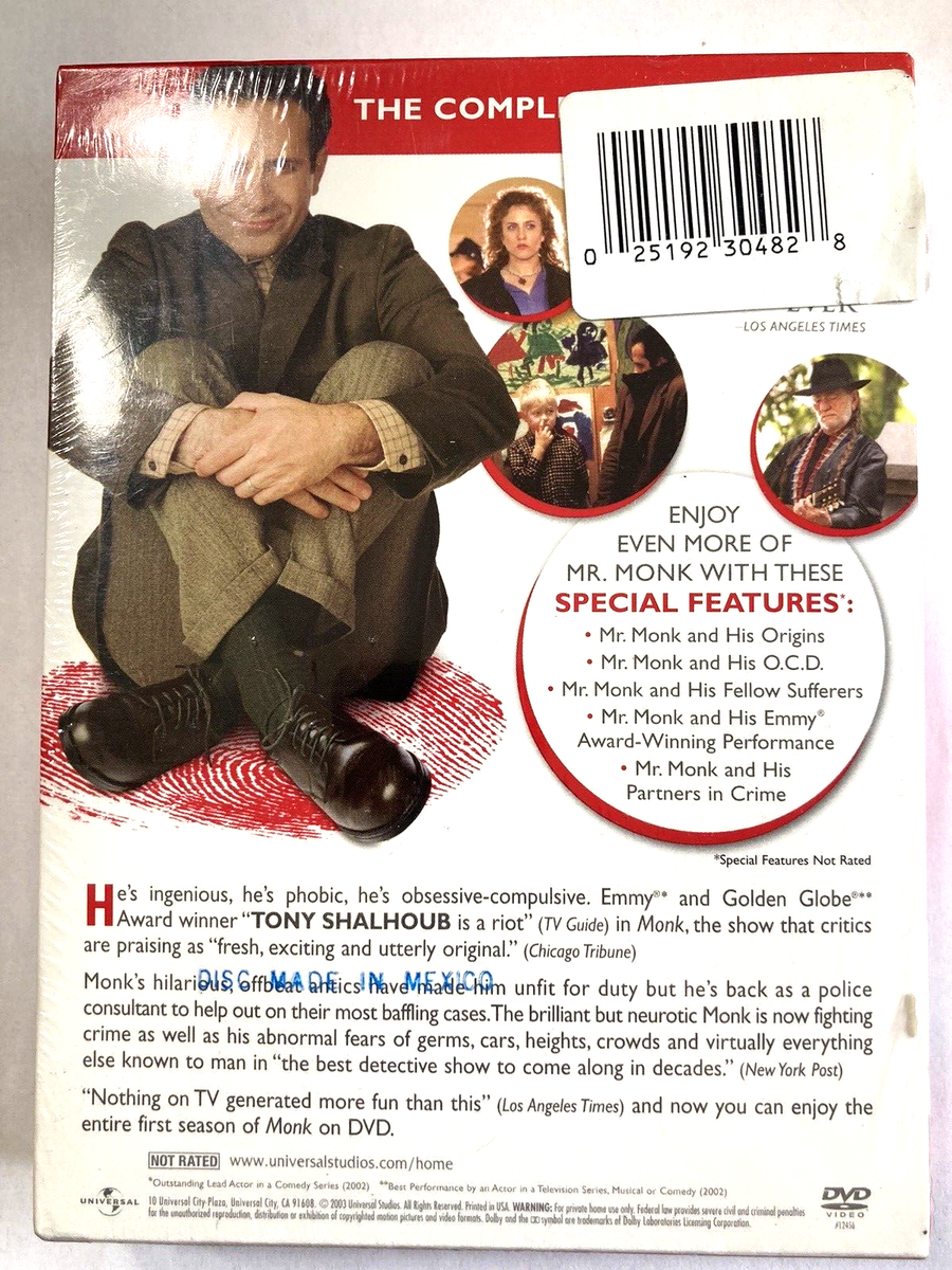 Monk Season 1 DVD New Sealed | eBay