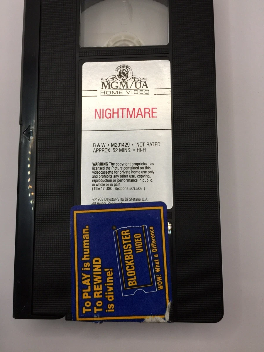 The Outer Limits—Nightmare Episode VHS Martin Sheen Blockbuster Previewed 1988