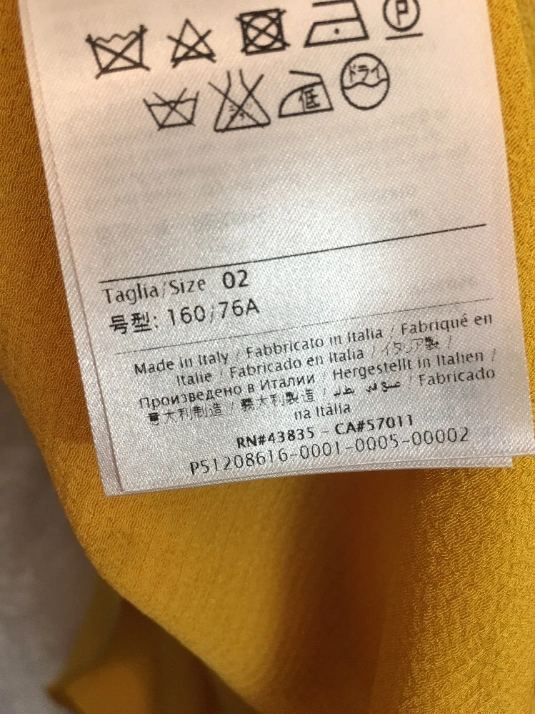 Abito Valentino giallo brillante senza maniche raso taglio completo taglia 2