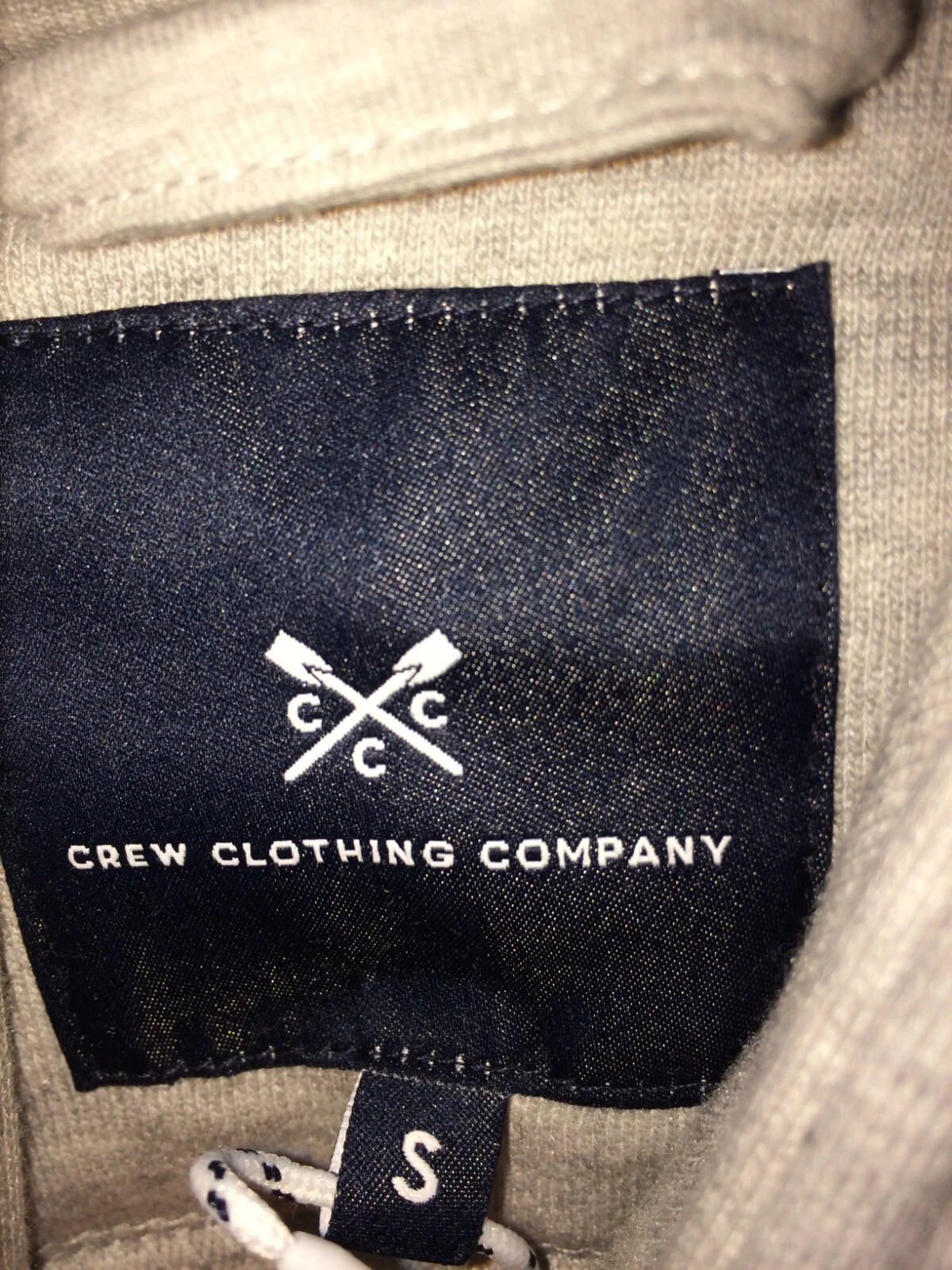 VETEMENTS Felpa con cappuccio Crew Clothing: Grigio chiaro. Taglia S. Nuovo con etichette. Spedizione gratuita.