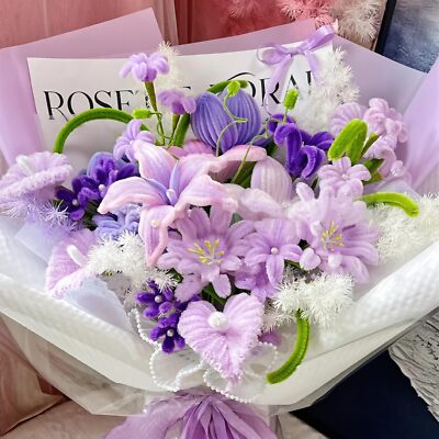 400 Pfeifenputzer Bastelset - 4 Farben Chenilledraht Für Blumen & DIY Projekte