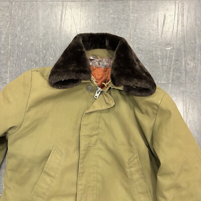 US Military Vintage 1950s Zip Hood Civilian B-9 Parka Jacket Mens