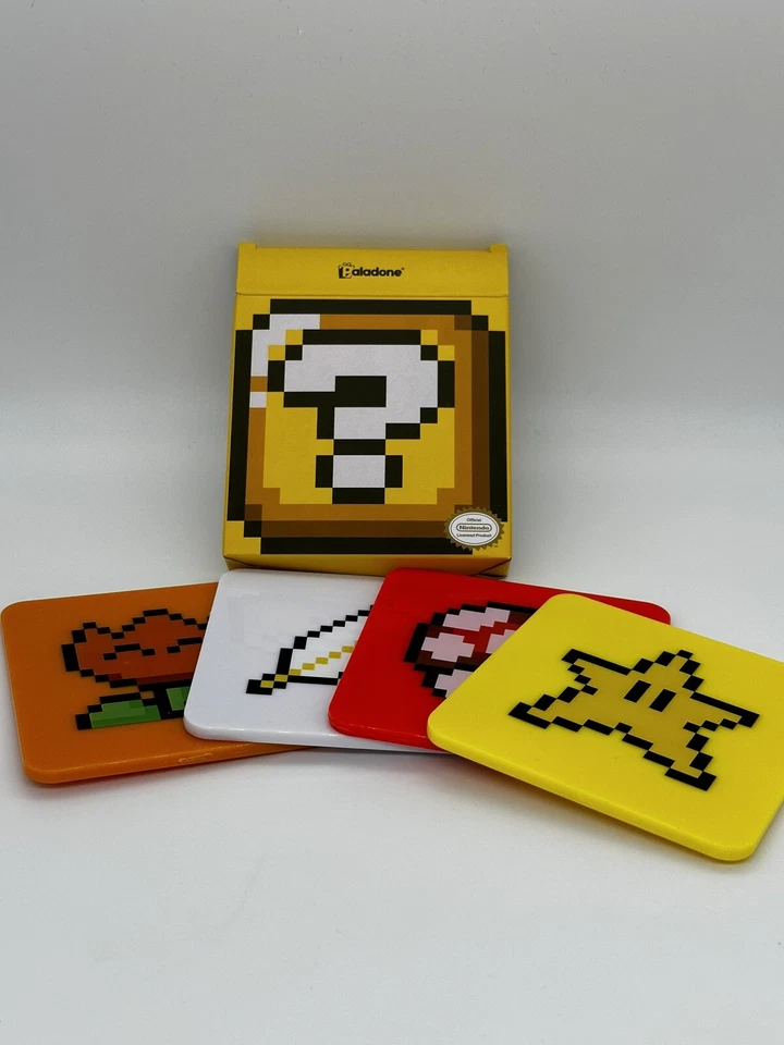 Super Mario Bros set of 4 acrylic Drink coasters / Mario magnet Loot Crate Lot - Image 2 of 4