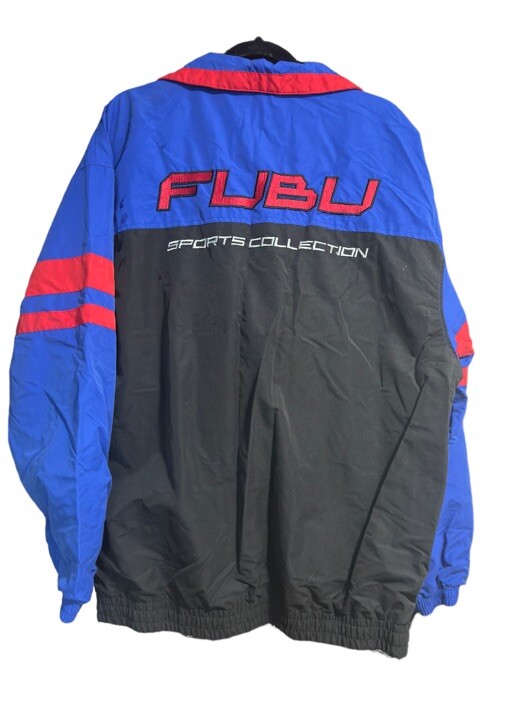 FUBU tracksuit, 1990s, baggy track suit jacket and pants set, 90s