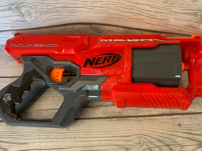 NERF Mega CycloneShock Blaster Toy Gun Play Red No Darts Preowned