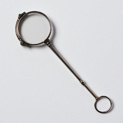 Lorgnon Lorgnette Stielbrille Faltbrille 800 Silber um 1880/ 1900 intakt - Picture 3 of 4