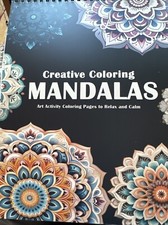 Adult coloring book 8 1/2 X 11 Spiral Mandalas NEW Shipping Included