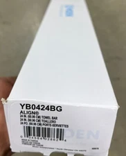 Moen Align Brushed Gold 24-Inch Modern Single -Towel Bar, YB0424BG