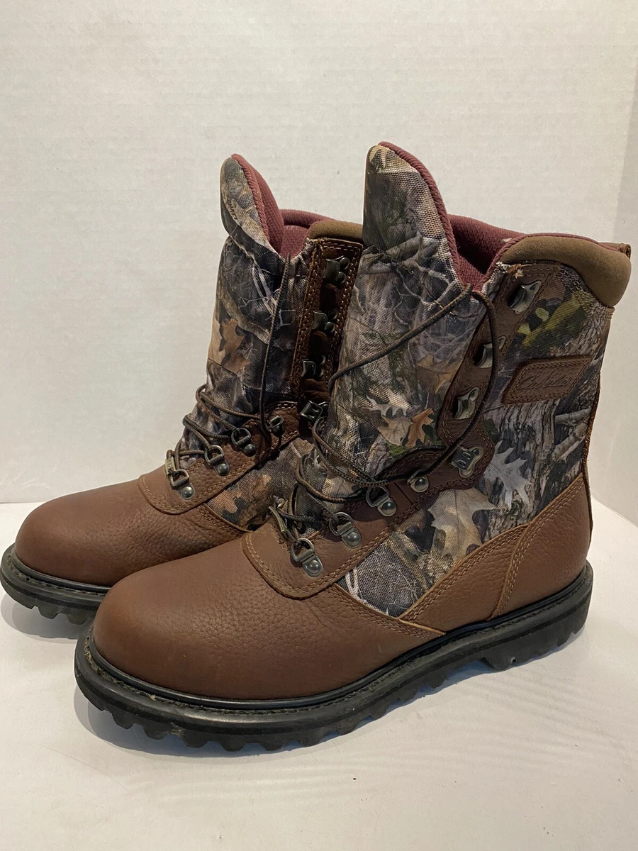 Cabelas Men 11.5 EE Iron Ridge Leather Camo Goretex Hunting Boots