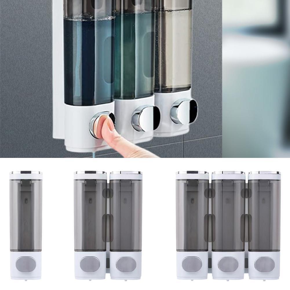 Soap Dispenser Bathroom Wall Mount Shower Shampoo Lotion Container Holder Sys |г-image