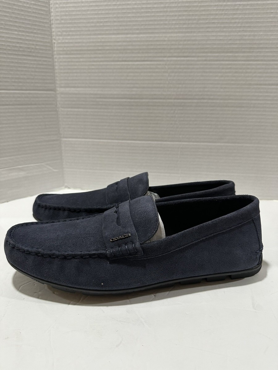 Coach Men's Mott Driver Blue Colored Shed Loafers Size 9.5