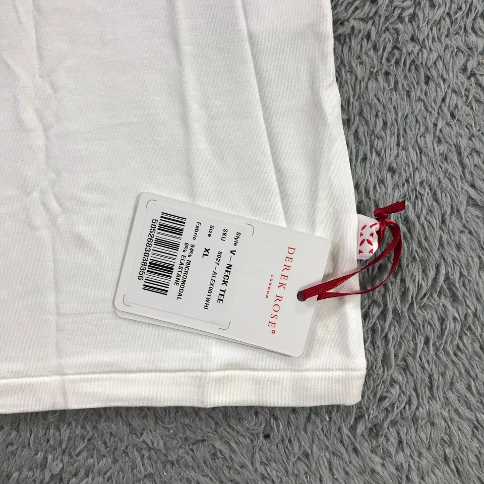 Derek Rose 衬衫男式特大号 XL 微型莫代尔度假村穿弹力球衣 Whit — 第 4/4 张图片