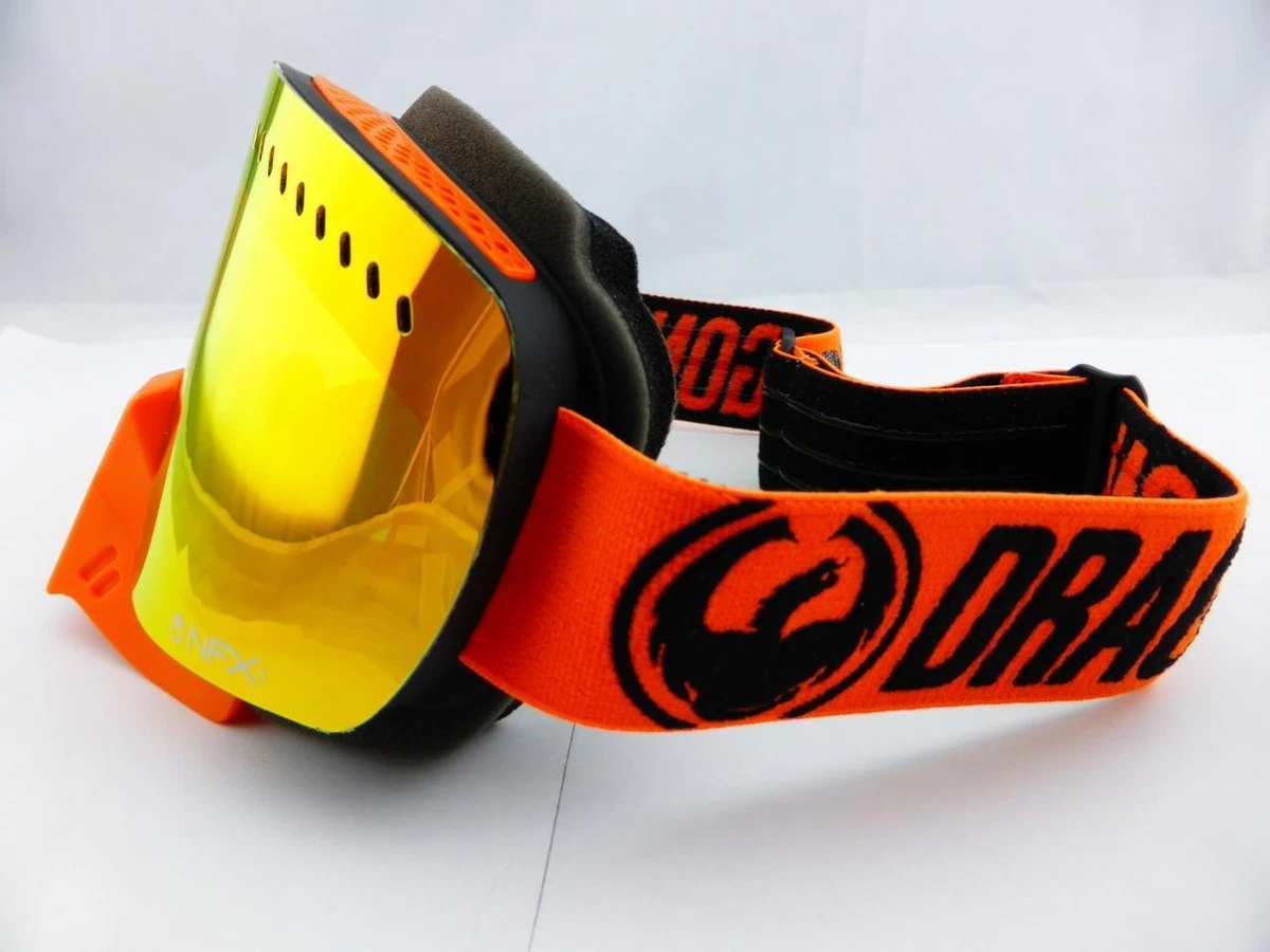 Dragon NFXs Snow Mobile MX Racing Goggles Break Orange Yellow