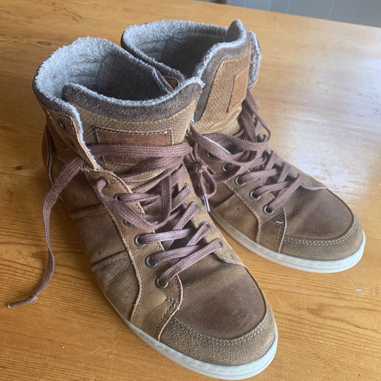 SAOLA Dune London Scotch Smart stivaletti marroni in pelle da uomo US 10 EUR 43