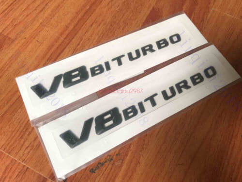 3D V8 Biturbo AMG Lettering Black Emblem Logo E63 CL63 CLS63 G63 ML63 S63