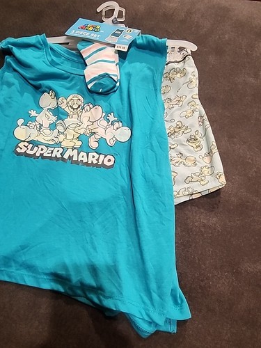 Super Mario Bros Womens Yoshi Tank Top Shirt Shorts & Socks Pajamas Sleep Set 3X - Picture 4 of 8