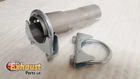 Exhaust Reducer Adapter Sleeve Joiner Connector Made to Size, Clamp On Repair