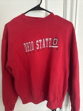 Vintage Ohio State Buckeyes Sweatshirt Medium Red Starter Crew Neck Sweater
