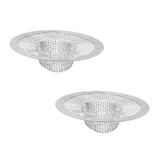 Shower Hair Drain Catcher, Stainless Steel 2 Pieces 2.75 inches , Silver