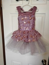 Weissman Girls SC Purple Sequin Tutu Dance Dress Leotard Sleeveless