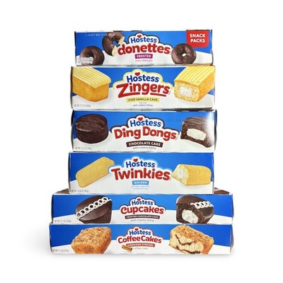 Hostess Snack Cake Lovers Variety Pack 54 Count, Twinkies, Cupcakes, Ding Dongs,