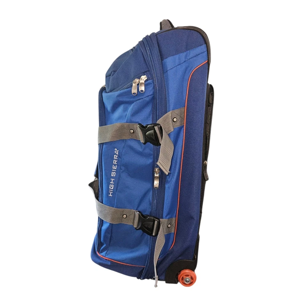 Mochila de lona con ruedas High Sierra azul bolsa de equipaje de viaje Foto 2 de 4