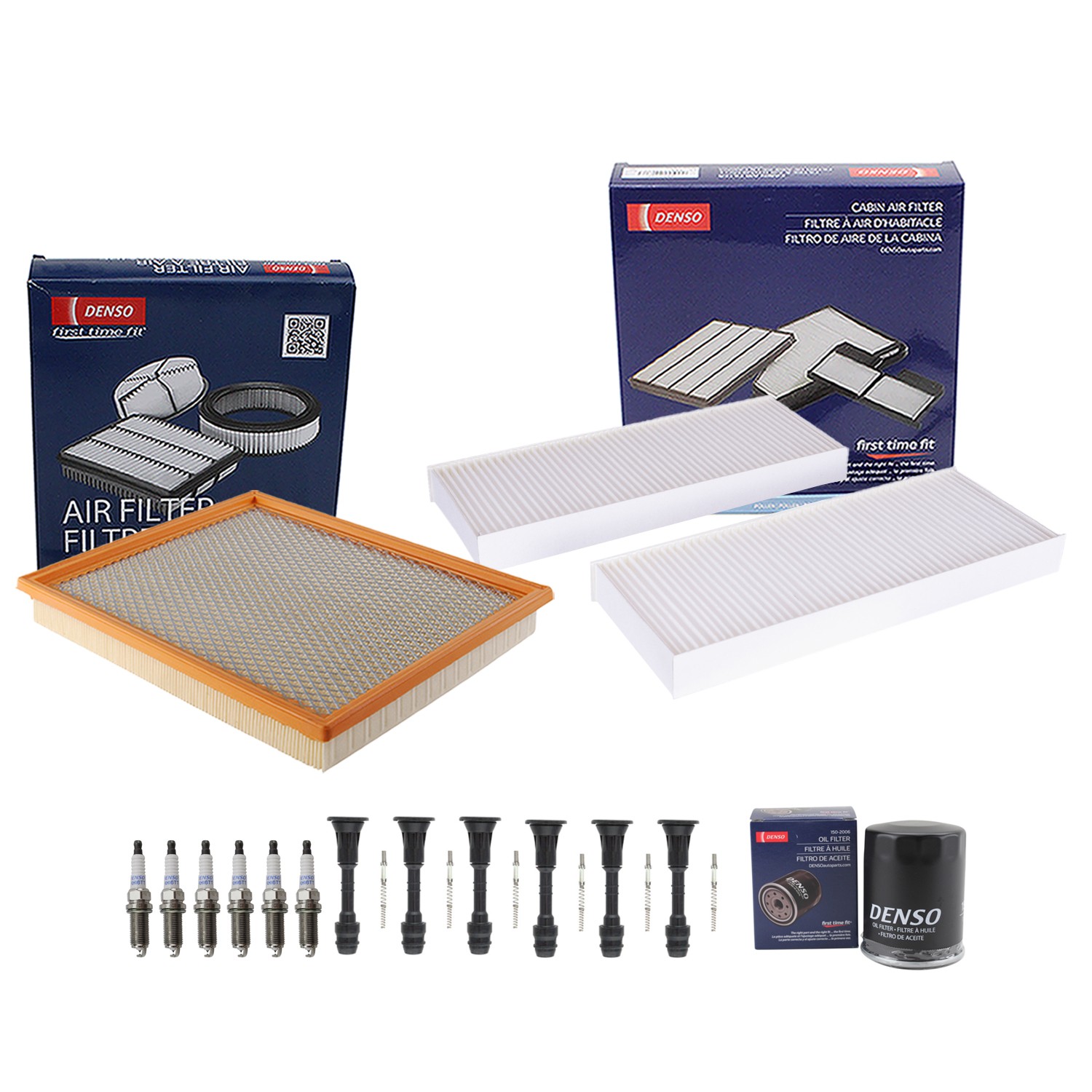 Denso Tune Up Kit 6 Spark Plugs  Boot Kit for Frontier Pathfinder Xterra 4.0 V6