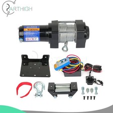 1x Electric Recovery Winch 4000lb 15m Steel Cable Rope Truck Trailer 12v Offroad