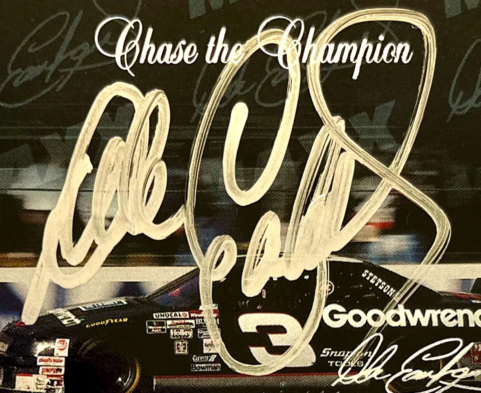 Dale Earnhardt NASCAR 1995 Maxx Chase the Champion #4 of 10 Autographed Signed - Image 2 of 4
