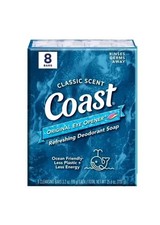 Coast Refreshing Deodorant Bar Soap, for All Skin Types, Classic Scent, 3.2 oz,