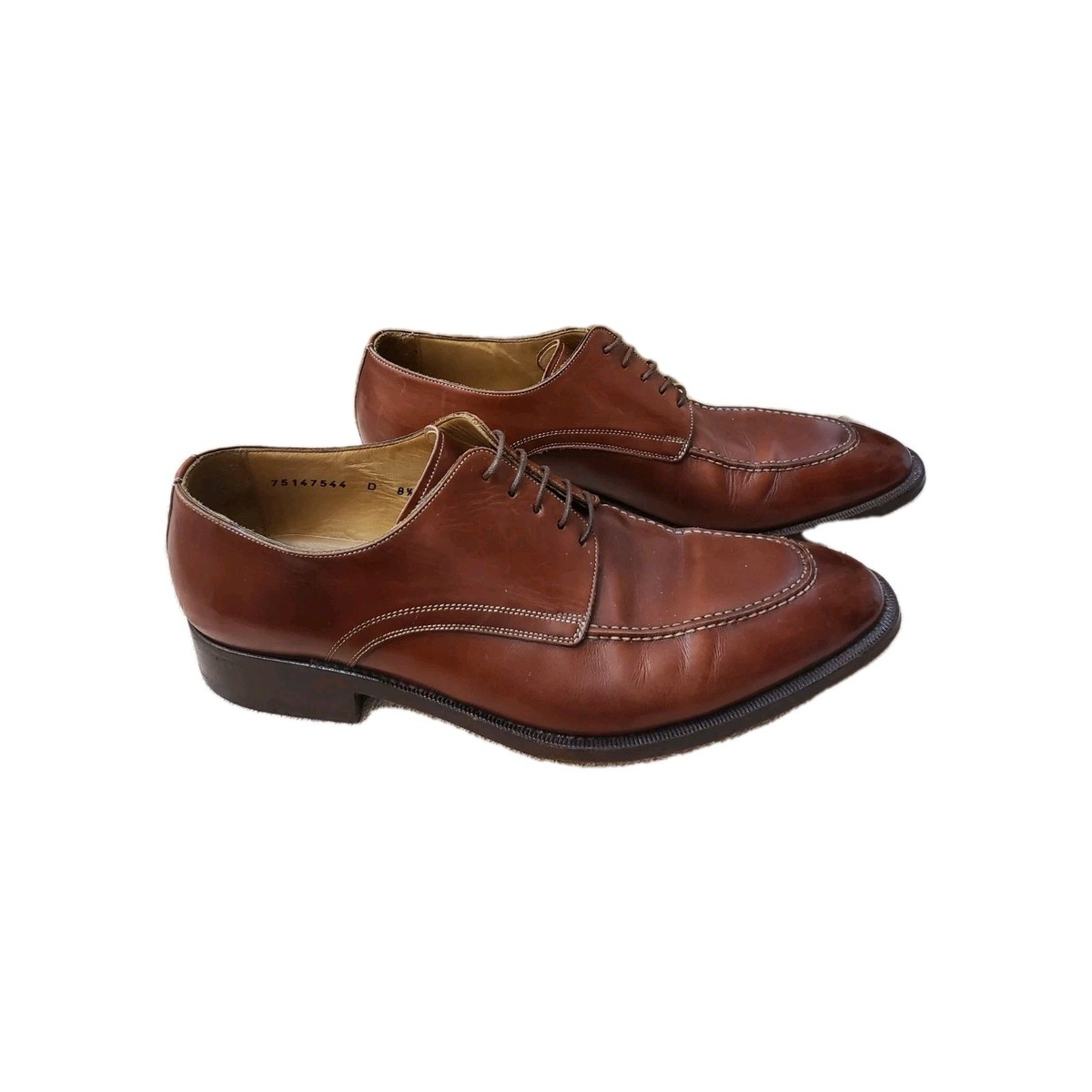 Santoni Brown Men\'s Lace-up Dress Shoe Leather Size 12 D Made In Italy Good Cond uploading-1787990.jpg main image 2