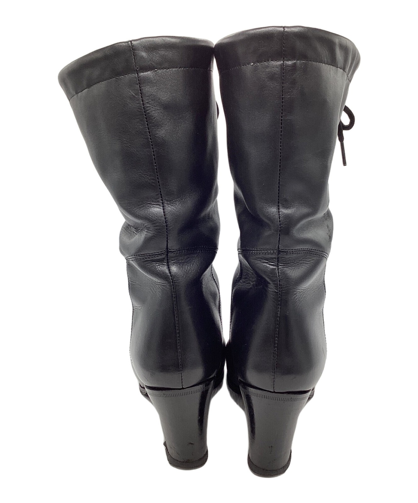 GUCCI August Boots Shoes EU 37 US 7 Leather Black Authentic thumbnail 15