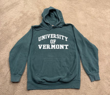 University Of Vermont Hoodie Sweatshirt Mens M Pro Weave Green Catamounts