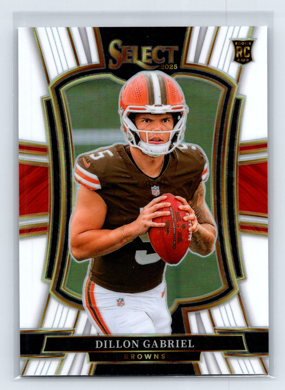 Dillon Gabriel Rookie 2025 Select NFL Premier Level White Prizm /35 Browns #154